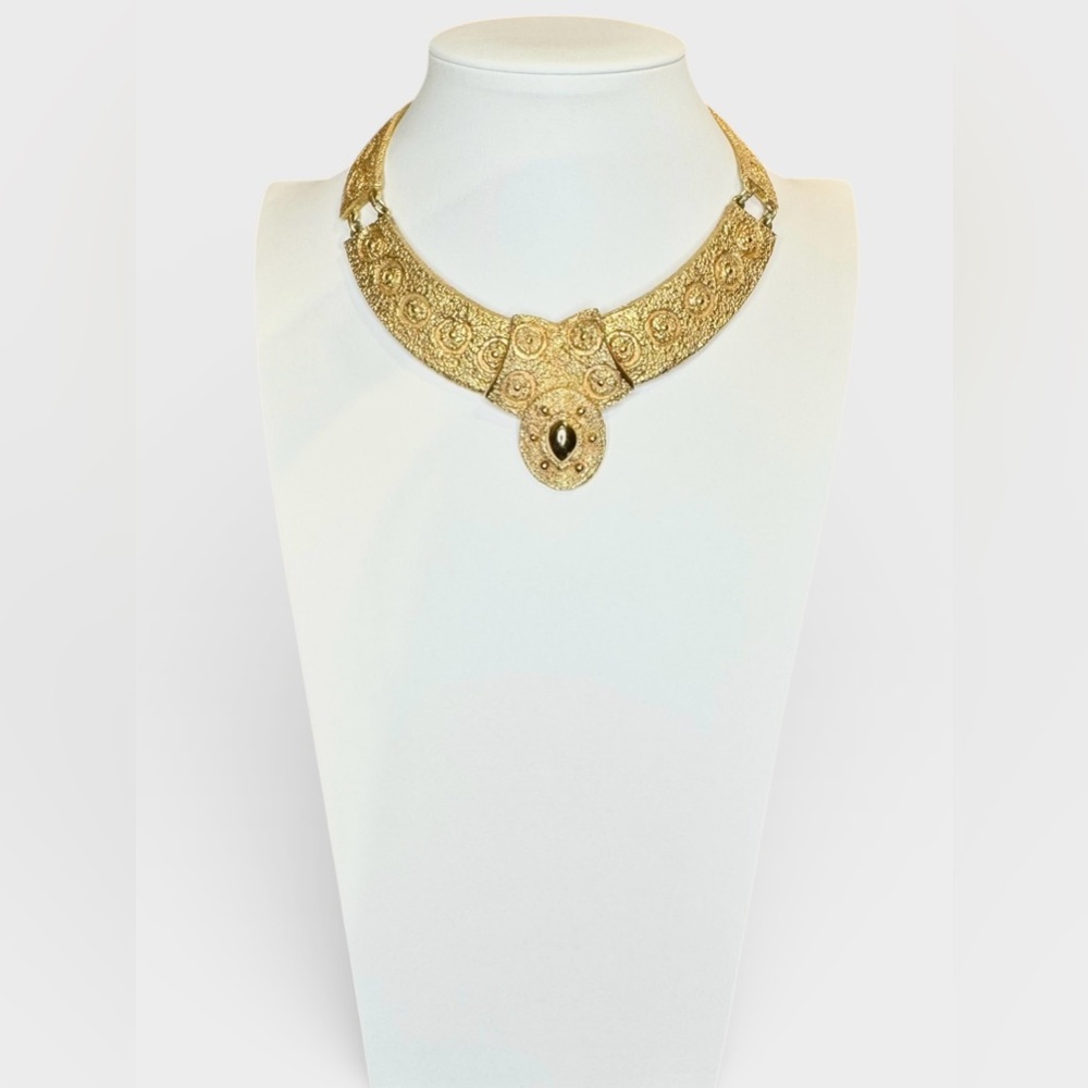 NAPIER 1971 Egyptian Collection Bib Necklace, BOOK PIECE - Picture 4 of 16